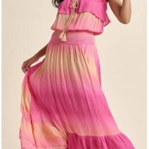 VENUS Vibrant Pink and Peach Dress